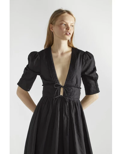 Glamorous - Tie Front Midi Dress