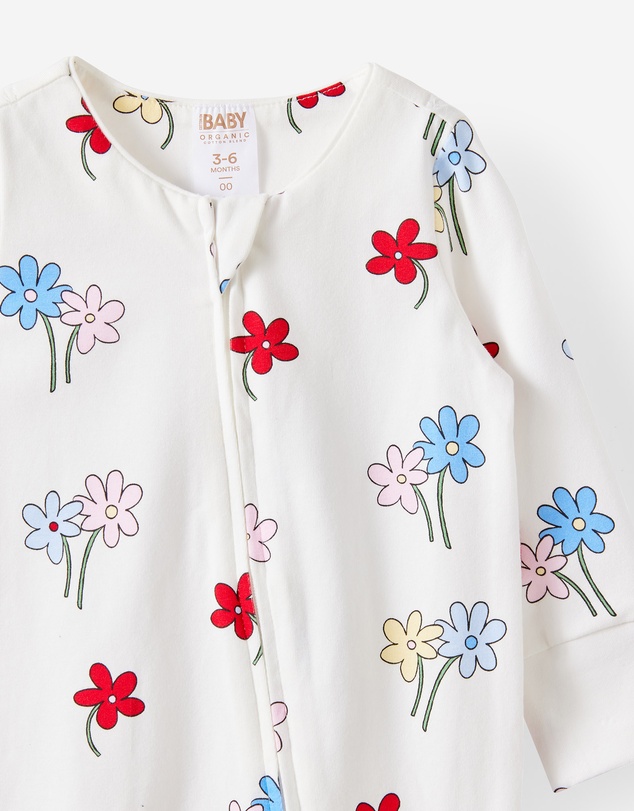 Cotton On Kids - Growie Long Sleeve Zip Romper