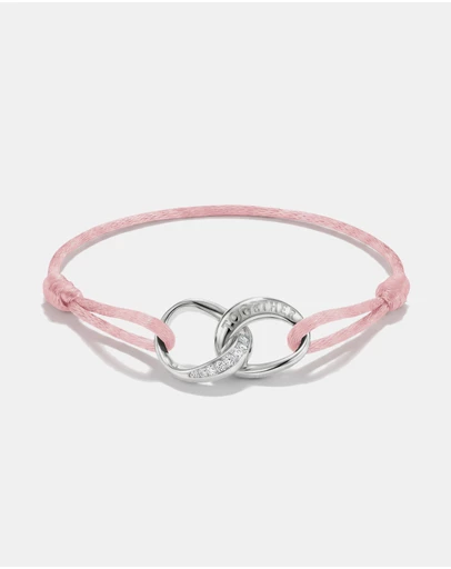 THOMAS SABO - THOMAS SABO Textile bracelet Together pink with zirconia