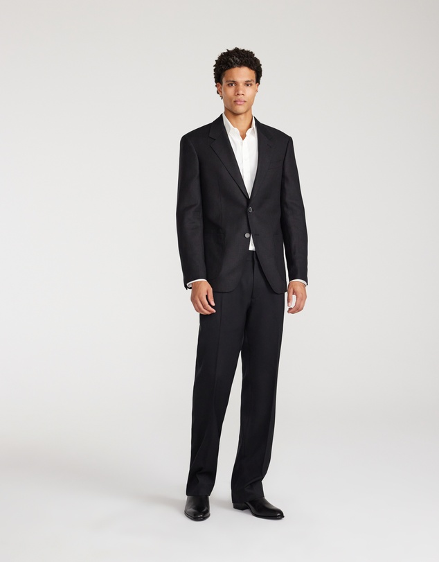 Calibre - Linen Wool Hopsack Blazer Black