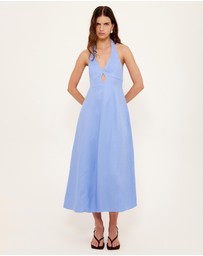 Staple the Label - Azzurra Linen Halter Dress