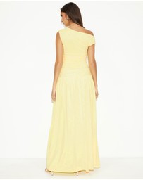 Dazie - She's All That Jersey Off Shoulder Maxi Dress
