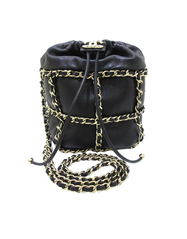 Pre-Loved by Azura Reborn - Pre-Loved Chanel CC Chain Lambskin Leather Bucket Bag