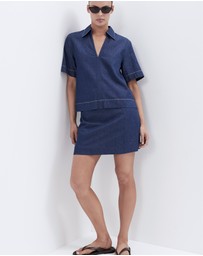UNISON - Denim Mini Skirt
