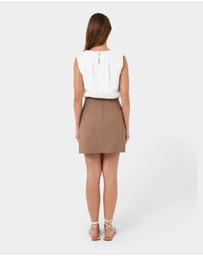 Forcast - Nia Mini Linen Skirt