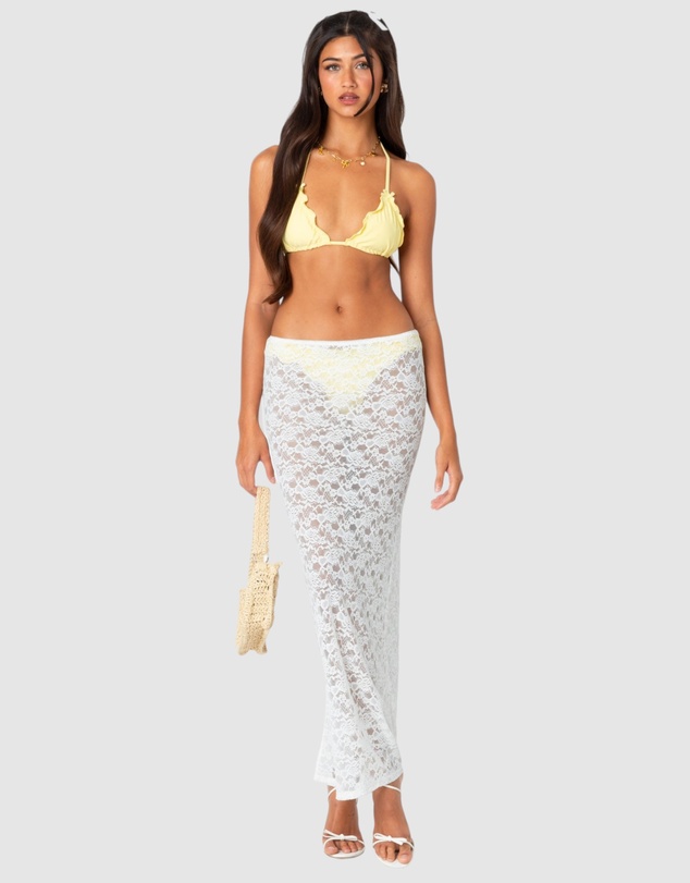 EDIKTED - Oceana Sheer Lace Maxi Skirt