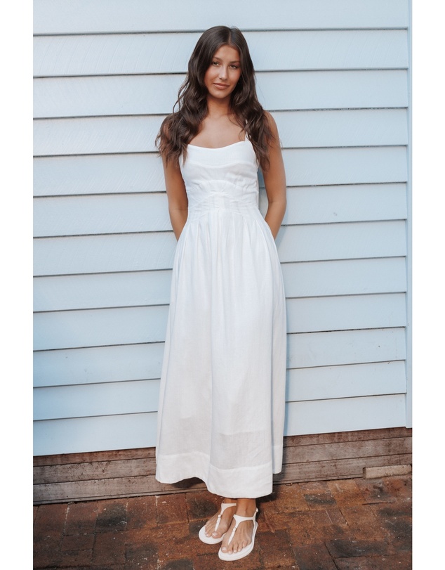 Petal & Pup - Dante Midi Dress - White