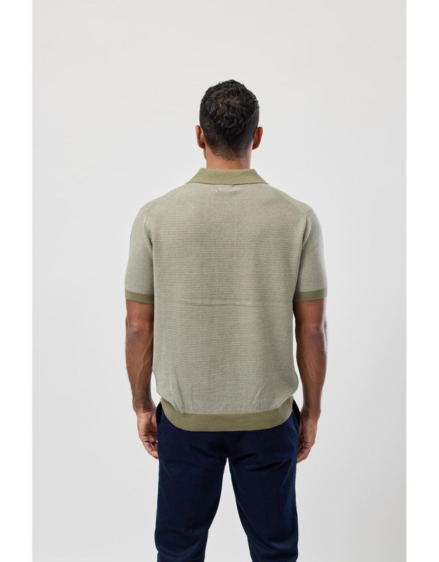 Brooksfield - Stripe Knitted Polo