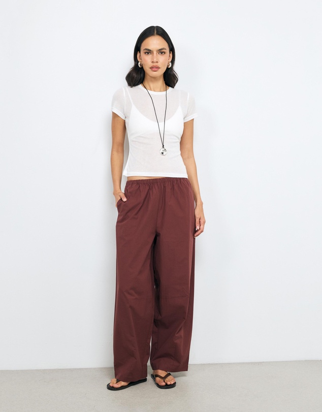AERE - Nora Organic Cotton Barrel Leg Pants