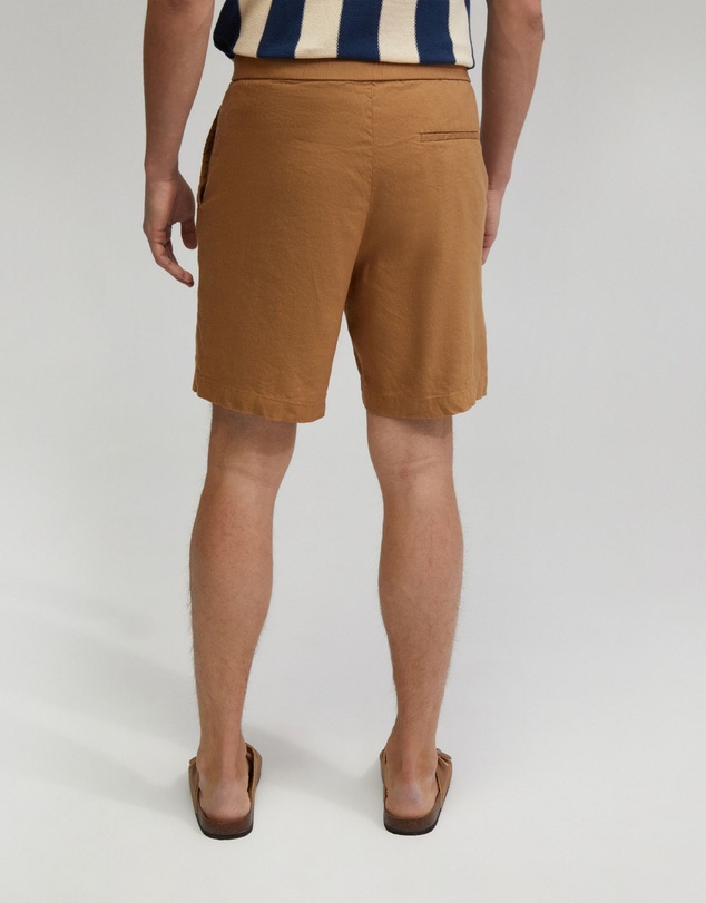 Oxford - Rocco Zip Front Linen Blend Shorts