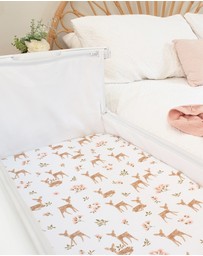 Living Textiles - 2 Pack Jersey Bedside Sleeper Fitted Sheet - Sophia Garden