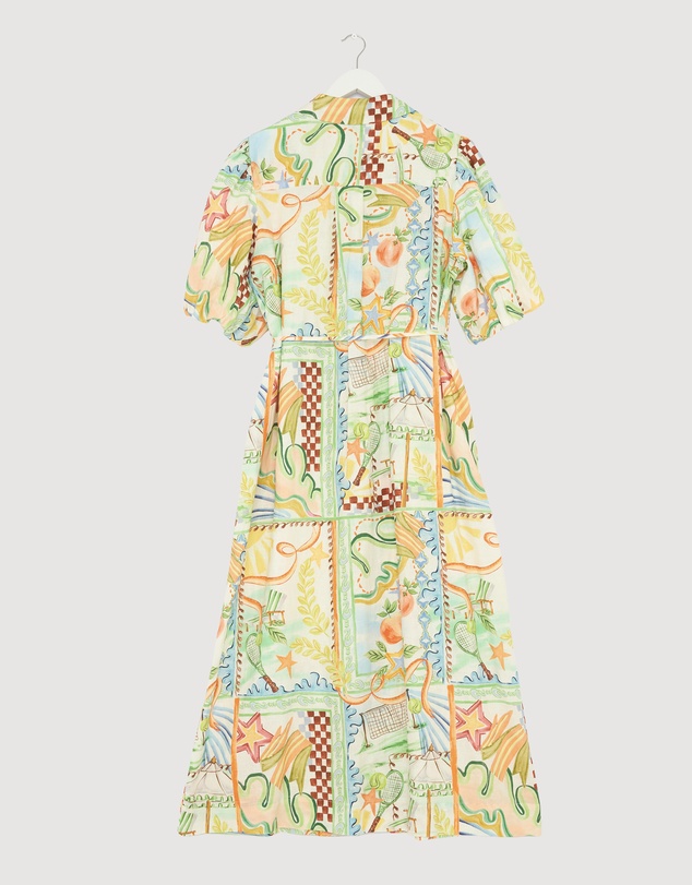 Revibe - Repaired AERE Lana Midi Shirt Dress - AU 18