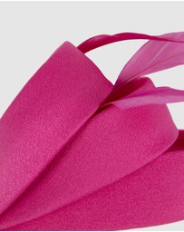 Max Alexander - Large Fuchsia Satin Bow Racing Fascinator
