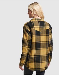 Superdry - Borg Flannel Check Overshirt Gold Buffalo Check
