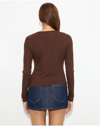 Dazie - Autumn Tie-Shoulder Top