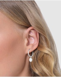 Elli Jewelry - Earrings Creole Zirconia 925 Sterling Silver