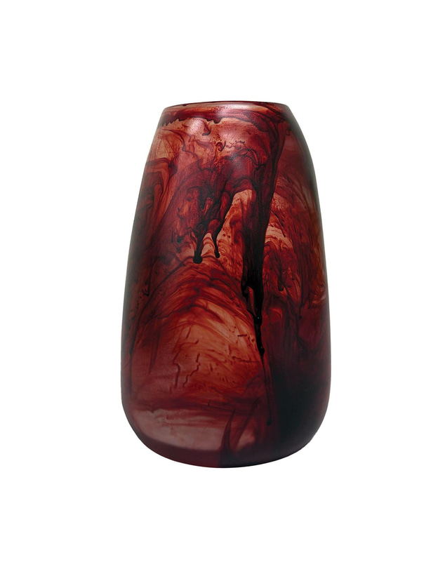 Urban Attitude - Urban Attitude RACH Large Vase Height 25.5cm, Width 17cm, Opening 6cm x 9cm - Berry Red