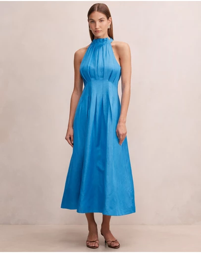 Forever New - Miller Pleated Halter Neck Midi Dress