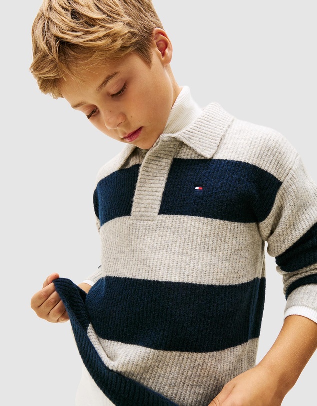 Tommy Hilfiger - Wool Blend Rugby Sweater - Teens