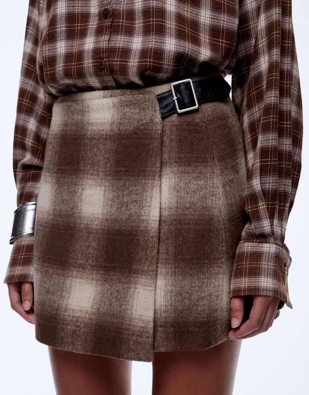 ENA PELLY - RTM x Ginger Check Mini Skirt