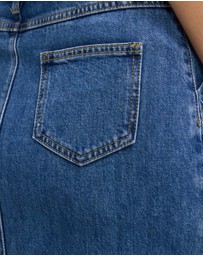 The Fated - Asha Denim Maxi Skirt