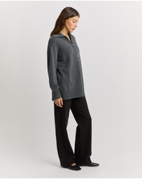 Toorallie - Relaxed Longline Zip Polo