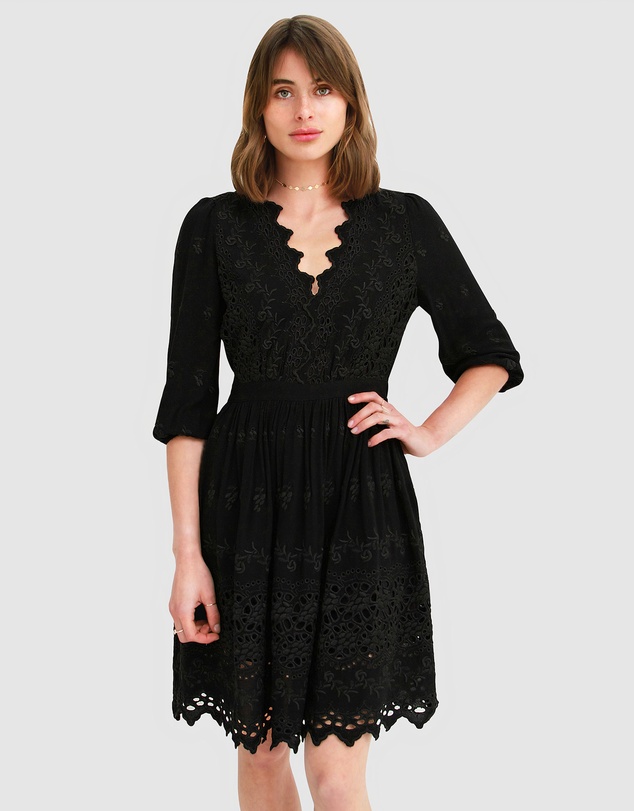 Belle & Bloom - Sweet Talk Eyelet Mini Dress