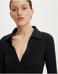 Cotton On - Hold Me Long Sleeve Polo