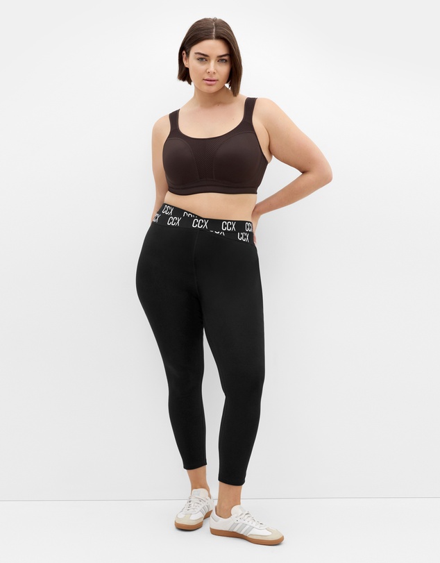 City Chic - Plus size Contour Underwire Sports Bra - chocolate