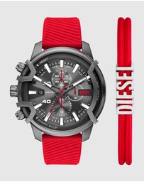 Diesel - Griffed Red Chronograph Watch