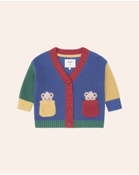 Huxbaby - Colour Block Varsity Hux Cardigan - Babies-Kids