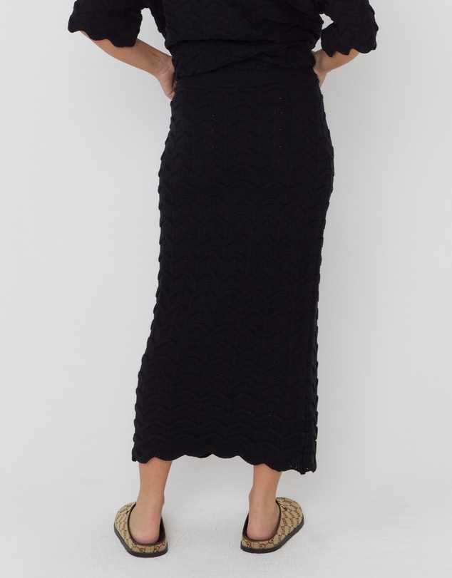 ALEXANDRA - Ratan Skirt Black