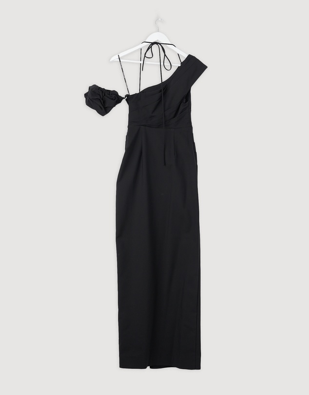 Revibe - Repaired Shona Joy Lani Asymmetrical Draped Maxi Dress - AU 8