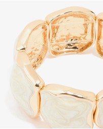 Lovisa - Gold White Marbled Organic Stretch Bracelet