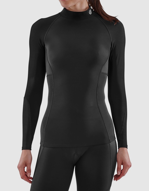 SKINS - SKINS Compression Women's Series-3 Clothing Long Sleeve Top Thermal Black
