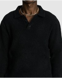 yd. - Asher Fluffy Polo Knit Jumper