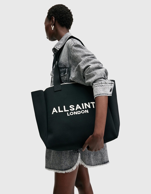 AllSaints - Izzy Large Logo Knitted Tote Bag