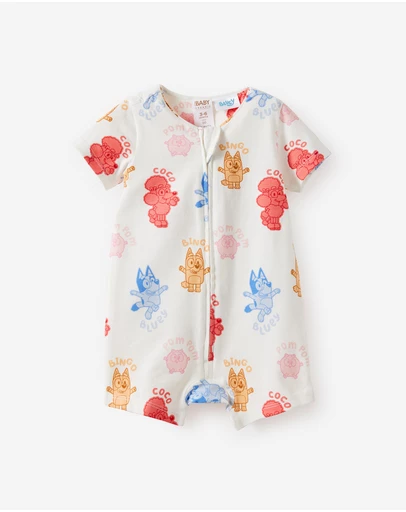 Cotton On Kids - Growie Short Sleeve Zip Romper - License