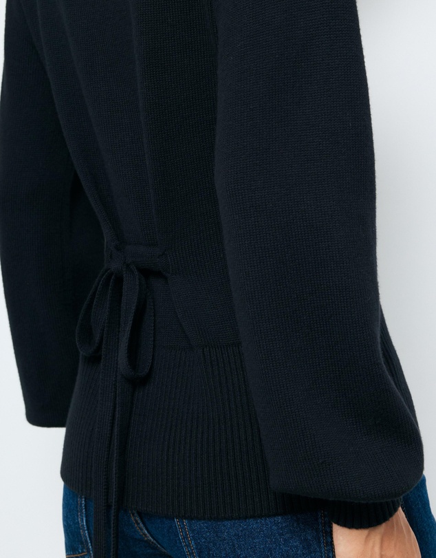AERE - Bria Cotton Cashmere Blend Waisted Cardigan