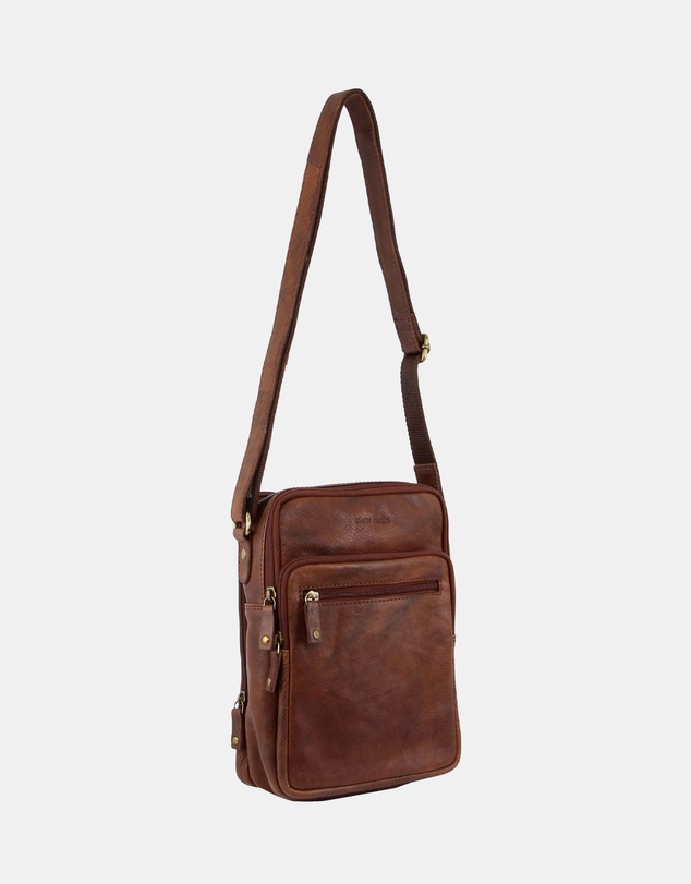 Pierre Cardin - Pierre Cardin Rustic Leather Cross Body Bag