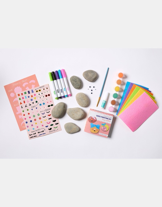 Journey Of Something - Kids Rock Painting Kit - Cool Faces
