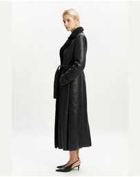 Bardot - Vegan Leather Shearling Coat