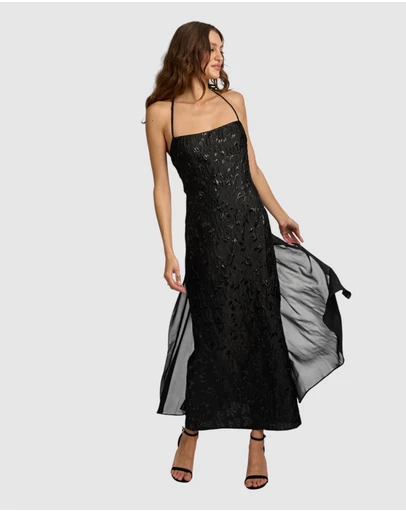 Romance by Honey and Beau - Crechia Jacquard Midi Dress