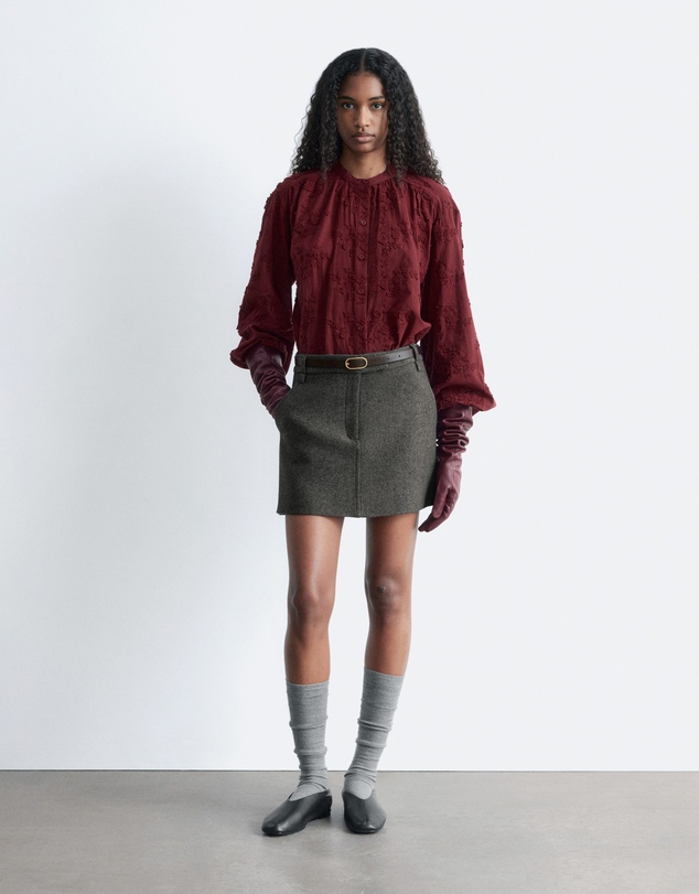 & Other Stories - Voluminous Floral-Applique Blouse