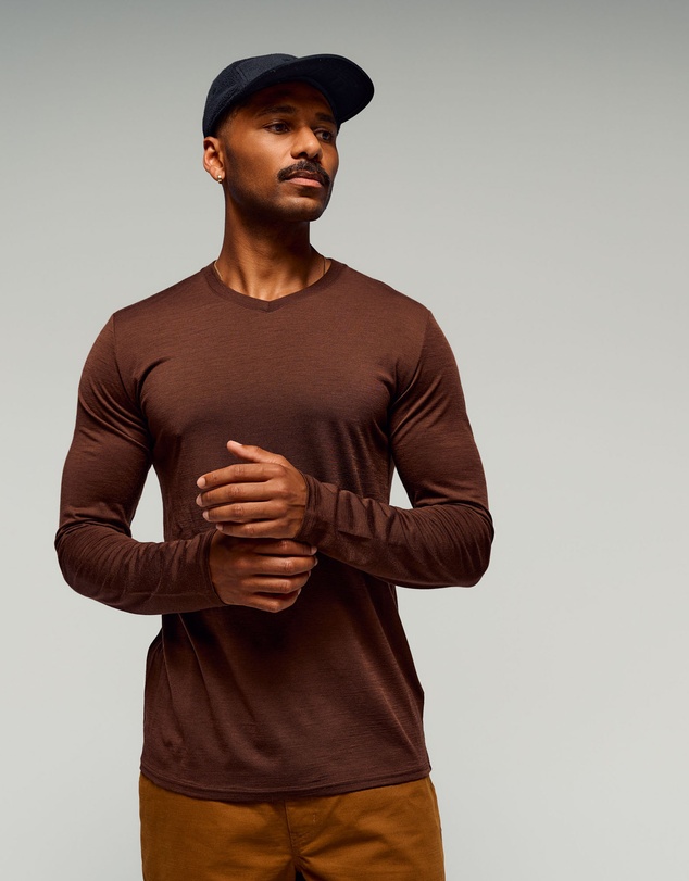 Kathmandu - 100% Merino Long Sleeve V-Top