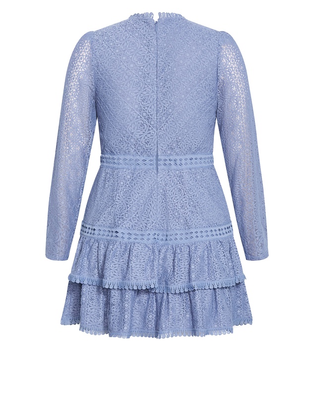 City Chic - Gabriella Lace Ruffle Mini Dress