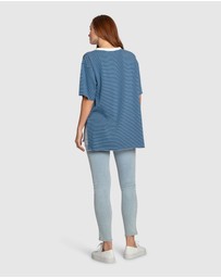 Belle & Bloom - Brave Soul Oversized Striped T-Shirt