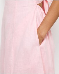AERE - Odele Linen Halter Midi Dress