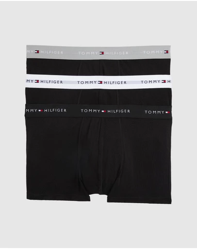 Tommy Hilfiger - 3-Pack Essential Logo Waistband Trunks