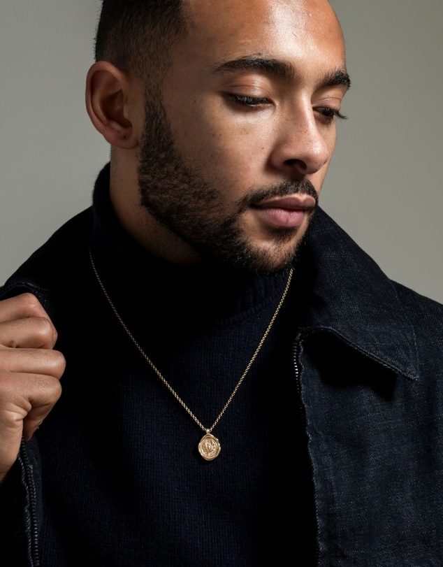 Dower & Hall - Men's 'Fly High' Phoenix Talisman Necklace In Gold Vermeil